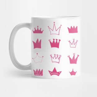 Doodle pink crown Mug